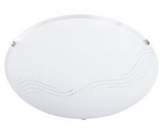 Trio Leuchten 602100200 Plafonnier, Glas Weiss glÃ¤nzend