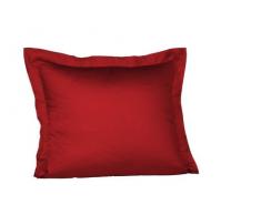 fleuresse 9100-4580 Taie doreiller zippÃ©e 100% coton satin mako 35 x 40 cm Rouge foncÃ©