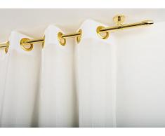 Tringle Ã Rideaux: Ã 20 mm sans Anneaux, L. 140 cm. en Laiton Poli â Complet