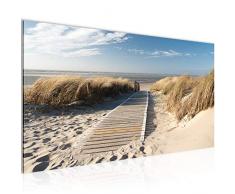 Tableau decoration murale Plage de la mer - XXL Impression sur Toile Salon Appartment 1 Parties - prÃªt Ã accrocher - 604012a