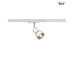 SLV Spot LED pour Rail PURI | Spot Orientable et Inclinable pour Rail MonophasÃ©, Spot LED, Projecteur de Plafond, Plafonnier, SystÃ¨me de Rail, Eclairage IntÃ©rieur, Lampe TriphasÃ©e | GU10 QPAR51, Blanc, max. EEC A-A++