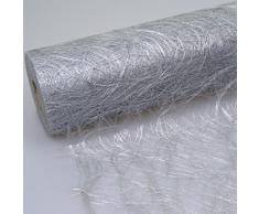 HKT Home Deco Sizoweb Chemin de Table Argent 60Â cm Rouleau 25Â m 64Â 003Â de r