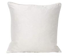 Riva Home Housse de coussin imitation soie Fiji, Polyester, blanc, 43x 43 cm