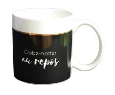 LA CARTERIE Mug cadeau à message Globe-trotter au repos