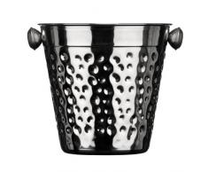 Premier Housewares Grand Seau à glace en acier inoxydable - effet martelé