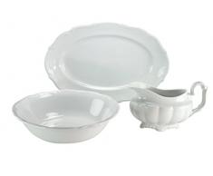 CreaTable, 16029, SÃ©rie Maria Theresia Blanc, ComplÃ©ment de Table 3 piÃ¨ces