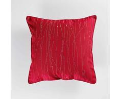 Douceur dIntérieur FILIANE Coussin Passepoil, Rouge, 40 x 40 CM