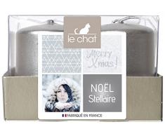 Le Chat 1179627 NOÃL STELLAIRE Barquette de 4 bougies Petit ModÃ¨le - argent