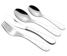 Esmeyer 101-011 Ensemble de 4 Couverts pour Enfant, Acier Inoxydable, Argent, 17,5 x 20 x 2,5 cm