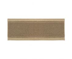 JVL Bologna Soutenu Lavable en Machine dentrée de Couloir Tapis, Polypropylène/Latex, Beige/Marron, 150 x 57 x 1.2 cm