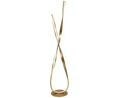 NÃ¤ve Leuchten Lampadaire Gold Leaf, mÃ©tal, or, 28Â x 23Â x 140Â cm