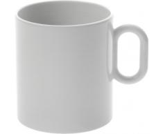 Alessi Mw01/89 Dressed Mug en Porcelaine Blanche avec DÃ©coration en Relief, Set de 4 PiÃ¨ces