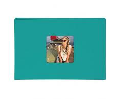 Goldbuch Album avec dÃ©coupe pour Photo, Photo en Papier texturÃ© pour Photos de 10 x 15 cm, Reliure de qualitÃ© supÃ©rieure en Papier texturÃ© Aspect Lin, Papier, Turquoise, fÃ¼r 40 Fotos quer