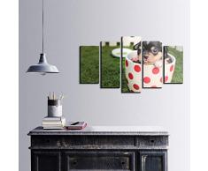 Bonamaison DÃ©coration Murale Ensemble de 5 Impression sur Toile, Dimensions: 100 x 60 Cm - ConÃ§u et fabriquÃ© en Turquie