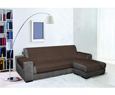 Trendy Waterproof housse de canapé Double-face avec chaiselongue, Marron, 240cm