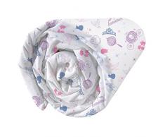 CTI Drap Housse Imprimé Univers Princesses Dream Big Enfant Coton, Rose, 190x90 cm
