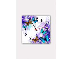 Bonamaison Horloge Murale en MDF, Multicolore, 30 x 30 cm