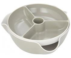 Joseph Joseph 70074 Bol Apéritif 5 en 1 Grand Gris/Blanc 22,7 x 22,7 x 7,5 cm