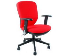 hjh Office 653624 Siège de Bureau Pivotant Trafic 20 Tissu Rouge Fibre Synthétique