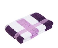 Gözze Drap de douche, 100% coton, 70 x 140 cm, New York, Rayures, Lilas/ blanc / violet foncé, 555-9300-5