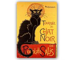 Legendarte Affiche De Propagange De Guerre Vintage TournÃ©e du Chat Noir cm. 40x60 - Impression sur MÃ©tal