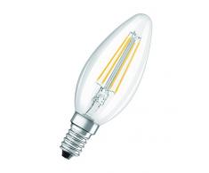 OSRAM Lot de 6 Ampoules LED | Culot E14 | Blanc chaud | 2700 K | 4 W équivalent 40 W | clair | LED THREE STEP | Dimmable | Forme flamme