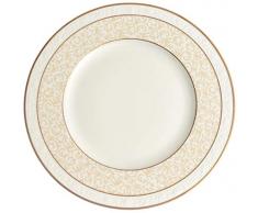 VilleroyÂ &Â Boch - Assiette Ivoire, Assiette Ronde Aux Bords DorÃ©s et Ornements en Porcelaine Bone Premium, Compatible Lave-Vaisselle, 270Â mm