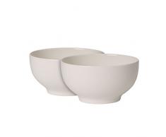 Villeroy & Boch For Me Bols à snacks, Lot de 2, Porcelaine Premium, Blanc