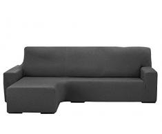 Martina Home Protection canapé avec Chaise Longue élastique Beirut, Gris, Bras Gauche Court de 240 à 280 cm