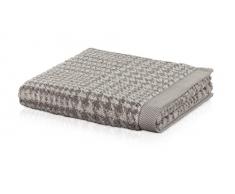 MÃVE Brooklyn Serviette de Toilette Glencheck 50 x 100 cm, FabriquÃ© en Allemagne, 85 % coton / 10 % viscose en pulpe de bambou / 5 % lin, Nature / Cashmere (Marron)