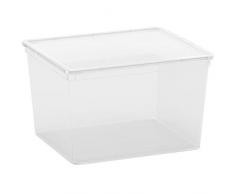 Kis 8400000 0202 01 Boîte de Rangement C Box Cube 27 litres en Transparent, Plastique, 40x34x25 cm