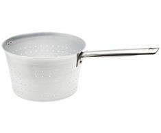 Pentole Agnelli Passoire en Aluminium avec poignée en Acier Inoxydable et Crochet, Argent, Acier Inoxydable, Silver, 22 cm