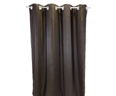 Urban Echo Rideau, Polyester, Chocolat, 280x140 cm