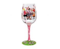 Lolita GLS11-5511G Verre SoirÃ©e entre Filles Standard Verre Ã Vin Multicolore 22,5 cm
