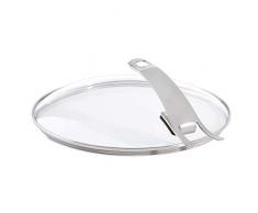Fissler Premium / Couvercle En Verre de QualitÃ© (Ã 28 Cm), Accessoires Pour Casseroles, Couvercle Avec Rebord En Acier Inoxydable