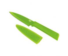 KUHN RIKON 26522 Couteau à légumes Colori+ dentelé Vert, Acier Inoxydable, 19,2 x 1,5 x 3 cm