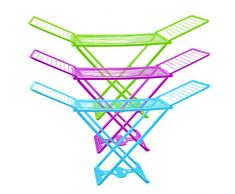 MSV 130135 Etendoir RÃ©sine SynthÃ©tique Bleu/Vert/Fuchsia 200 x 55 x 111 cm