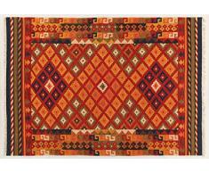 Kilim Carpets by Jalal Tapis Kilim Sivas 1Â Rouge/Multicolore 60Â x 90Â cm