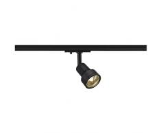 SLV Spot LED pour Rail Monophasé PURI | Spot Orientable et Inclinable pour Rail, Spot LED, Projecteur de Plafond, Plafonnier, Système de Rail, Eclairage Intérieur, Lampe Triphasée | GU10 QPAR51, Noir, max. EEC A-A++