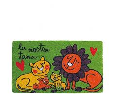 Laroom Paillasson Motif La Nostra Tana 40x70x1.8 cm Vert