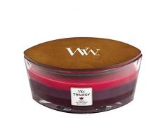 WoodWick Ellipse Trilogy bougie parfumÃ©e avec mÃ¨che qui crÃ©pite, Baies ensoleillÃ©es, Temps de combustion jusquÃ 50 heures
