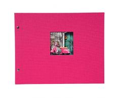Goldbuch Album Photo Tendance, Bella Vista, 39 X 31 Cm, 40 Noires Pages avec Intercalaires En Verre, Extensibles, Rose, 28978