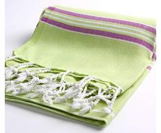 Cacala Paradise SÃ©rie Serviettes de Bain Turque, Coton, Green, 95 x 175 x 0.5 cm