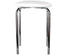 Wenko 16621100 Tabouret pour Salle de Bains Livorno Blanc