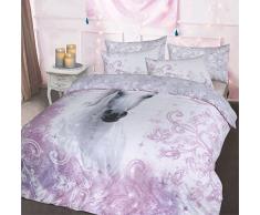 Sleep Down Parure de lit avec Housse de Couette et taie doreiller Motif Animal, Coton Polyester, Multicolore, King