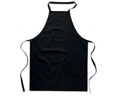 eBuyGB Traiteur Cuisson BBQ Uni de Chef Unisexe Tablier de Cuisine, Coton, Noir, 22Â x 10.01Â x 1.5Â cm