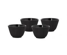 The Kitchenette 7321635 Set de 4 Tasses Ã ThÃ© Fonte Noir 12 cl