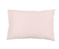Soleil dOcre 554827 Taie dOreiller Rectangulaire 57 Fils Coton Uni Rose 75 x 50 cm