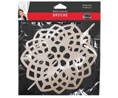 douceur dintérieur embrasse broche (0) 17cm metal peint rosae taupe