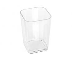 Home - Gobelet Porte Brosse Ã Dents carrÃ©, en Acrylique Transparent, 7Â x 7Â x 10Â cm